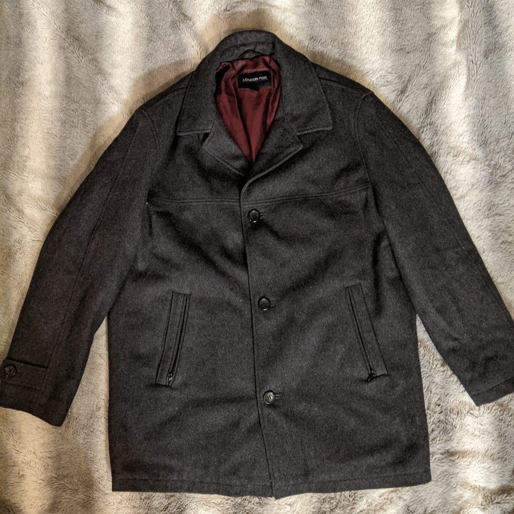 London Fog Classic  Wool Men's coat M - Picture 2 of 8